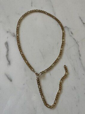 Gold Metal Adjustable Chain Belt - 43 Inches Long